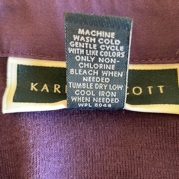 NWOT Purple XL 100 % cotton shirt by Karen Scott - Picture 4 of 5